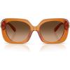 imageCoach Womens Hc8422u Universal Fit Square SunglassesMilky AmberBrown Gradient