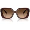 imageCoach Womens Hc8422u Universal Fit Square SunglassesMilky HazelnutBrown Gradient