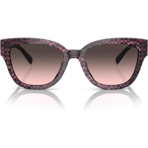 imageCoach Womens Hc8379u Universal Fit Butterfly SunglassesRuby Pearl Signature CGrey Rose Gradient