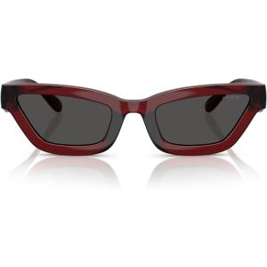 imageCoach Womens Hc8420u Universal Fit Rectangular SunglassesTransparent Deep RedGrey Solid