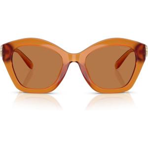 imageCoach Womens Hc8421u Universal Fit Butterfly SunglassesMilky AmberBrown Solid