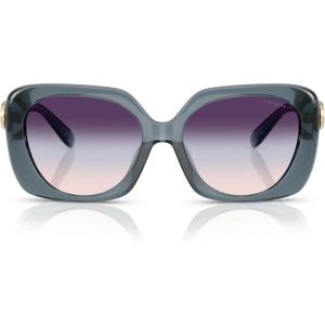 imageCoach Womens Hc8422u Universal Fit Square SunglassesMilky DenimBlue Purple Gradient