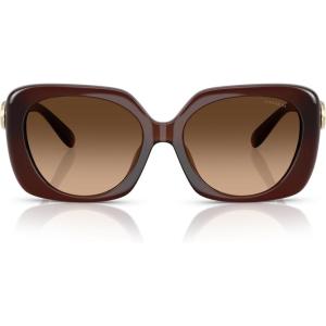 imageCoach Womens Hc8422u Universal Fit Square SunglassesMilky HazelnutBrown Gradient