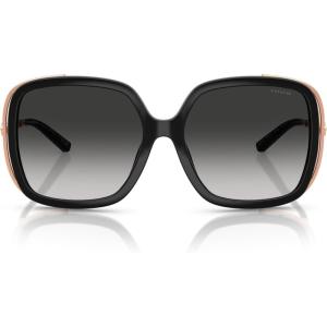 imageCoach Womens Hc8423u Universal Fit Square SunglassesBlackGrey Gradient