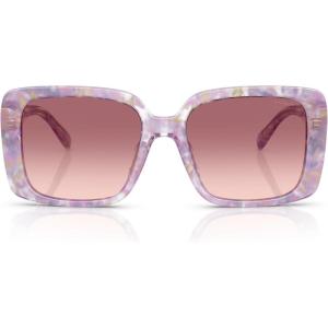 imageCoach Womens Hc8424u Universal Fit Square SunglassesPearlized Purple WatercolorPurple Pink Gradient