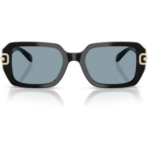 imageCoach Womens Hc8425u Universal Fit Rectangular SunglassesBlackBlue Solid