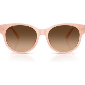 imageCoach Womens Hc8430d Round SunglassesMilky Light PinkBrown Gradient