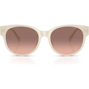 imageCoach Womens Hc8430d Round SunglassesMilky WhiteBrown Pink Gradient