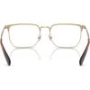imageCOACH Mens Hc5178 Metal C Hardware Rectangular Prescription Eyewear FramesSatin Light GoldBrownDemo Lens