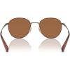 imageCoach Mens Hc7163 Round SunglassesAntique GoldAmber TortoiseAmber Solid