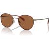 imageCoach Mens Hc7163 Round SunglassesAntique GoldAmber TortoiseAmber Solid