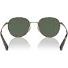 imageCoach Mens Hc7163 Round SunglassesAntique GoldTokyo TortoiseGreen Solid
