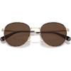 imageCoach Mens Hc7163 Round SunglassesLight GoldDark TortoiseBrown Solid