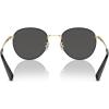 imageCoach Mens Hc7163 Round SunglassesShiny Light GoldBlackGrey Solid