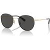imageCoach Mens Hc7163 Round SunglassesShiny Light GoldBlackGrey Solid