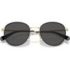 imageCoach Mens Hc7163 Round SunglassesShiny Light GoldBlackGrey Solid
