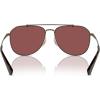 imageCoach Mens Hc7164 Aviator SunglassesAntique GoldDark TortoiseWine Solid