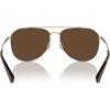 imageCoach Mens Hc7164 Aviator SunglassesLight GoldDark TortoiseDark Brown Solid
