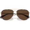 imageCoach Mens Hc7164 Aviator SunglassesLight GoldDark TortoiseDark Brown Solid