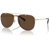 imageCoach Mens Hc7164 Aviator SunglassesLight GoldDark TortoiseDark Brown Solid