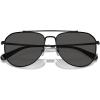 imageCoach Mens Hc7164 Aviator SunglassesSatin BlackGrey Solid