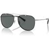 imageCoach Mens Hc7164 Aviator SunglassesSatin GunmetalBlackGrey Solid Polarized