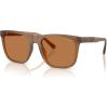 imageCoach Mens Hc8427u Universal Fit Square SunglassesMatte Transparent AmberAmber Solid