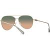 imageCoach Womens Hc7140 Aviator SunglassesShiny Light GoldGreen Brown Gradient