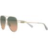 imageCoach Womens Hc7140 Aviator SunglassesShiny Light GoldGreen Brown Gradient