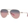 imageCoach Womens Hc7140 Aviator SunglassesShiny Light GoldPlum Purple Scarlet Gradient