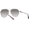 imageCoach Womens Hc7140 Aviator SunglassesShiny SilverGrey Gradient