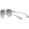 imageCoach Womens Hc7140 Aviator SunglassesShiny SilverGrey Gradient