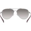 imageCoach Womens Hc7140 Aviator SunglassesShiny SilverGrey Gradient