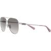 imageCoach Womens Hc7140 Aviator SunglassesShiny SilverGrey Gradient