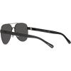 imageCoach Womens Hc7143 Aviator SunglassesSatin BlackDark Grey Solid