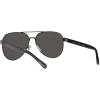 imageCoach Womens Hc7143 Aviator SunglassesSatin BlackDark Grey Solid