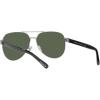 imageCoach Womens Hc7143 Aviator SunglassesSatin GunmetalDark Green Solid