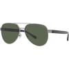 imageCoach Womens Hc7143 Aviator SunglassesSatin GunmetalDark Green Solid