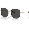 imageCoach Womens Hc7180d Square SunglassesShiny GoldBlackGrey Solid