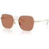 imageCoach Womens Hc7180d Square SunglassesShiny Light GoldMilkyBrown Solid