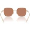 imageCoach Womens Hc7180d Square SunglassesShiny Light GoldMilkyBrown Solid