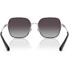 imageCoach Womens Hc7180d Square SunglassesShiny SilverBlackGrey Gradient
