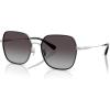 imageCoach Womens Hc7180d Square SunglassesShiny SilverBlackGrey Gradient
