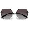 imageCoach Womens Hc7180d Square SunglassesShiny SilverBlackGrey Gradient