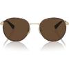 imageCoach Mens Hc7163 Round SunglassesLight GoldDark TortoiseBrown Solid