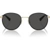 imageCoach Mens Hc7163 Round SunglassesShiny Light GoldBlackGrey Solid
