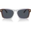 imageCoach Mens Hc8397u Universal Fit Square SunglassesPecan Blue Grey GradientBlue Grey Solid