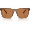 imageCoach Mens Hc8427u Universal Fit Square SunglassesMatte Transparent AmberAmber Solid