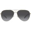 imageCoach Womens Hc7140 Aviator SunglassesShiny Light GoldGrey Gradient