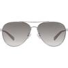 imageCoach Womens Hc7140 Aviator SunglassesShiny SilverGrey Gradient